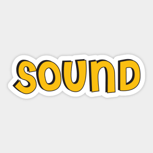 Film Crew On Set - Sound - Gold Text - Front Sticker